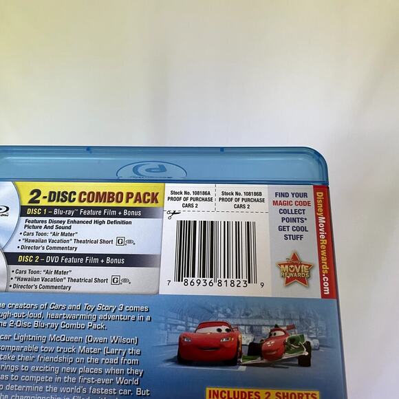 Disney Pixar Cars 2 Blu Ray DVD Movie - Picture 3 of 4